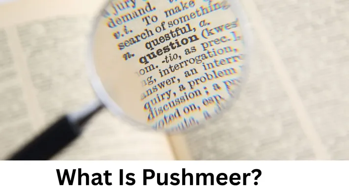 A magnifying glass held over an open dictionary, focusing on the word 'question' and its definition.